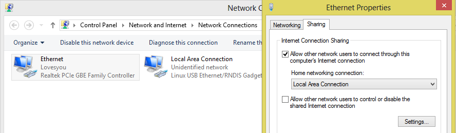 Internet Connection Sharing