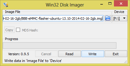 Write to microSD with Win32 Disk Imager