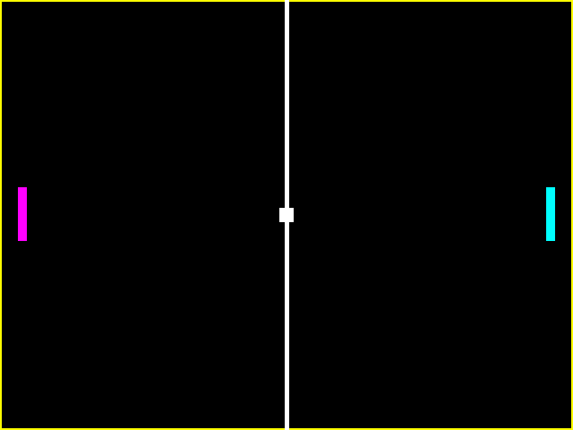 Pong game screenshot